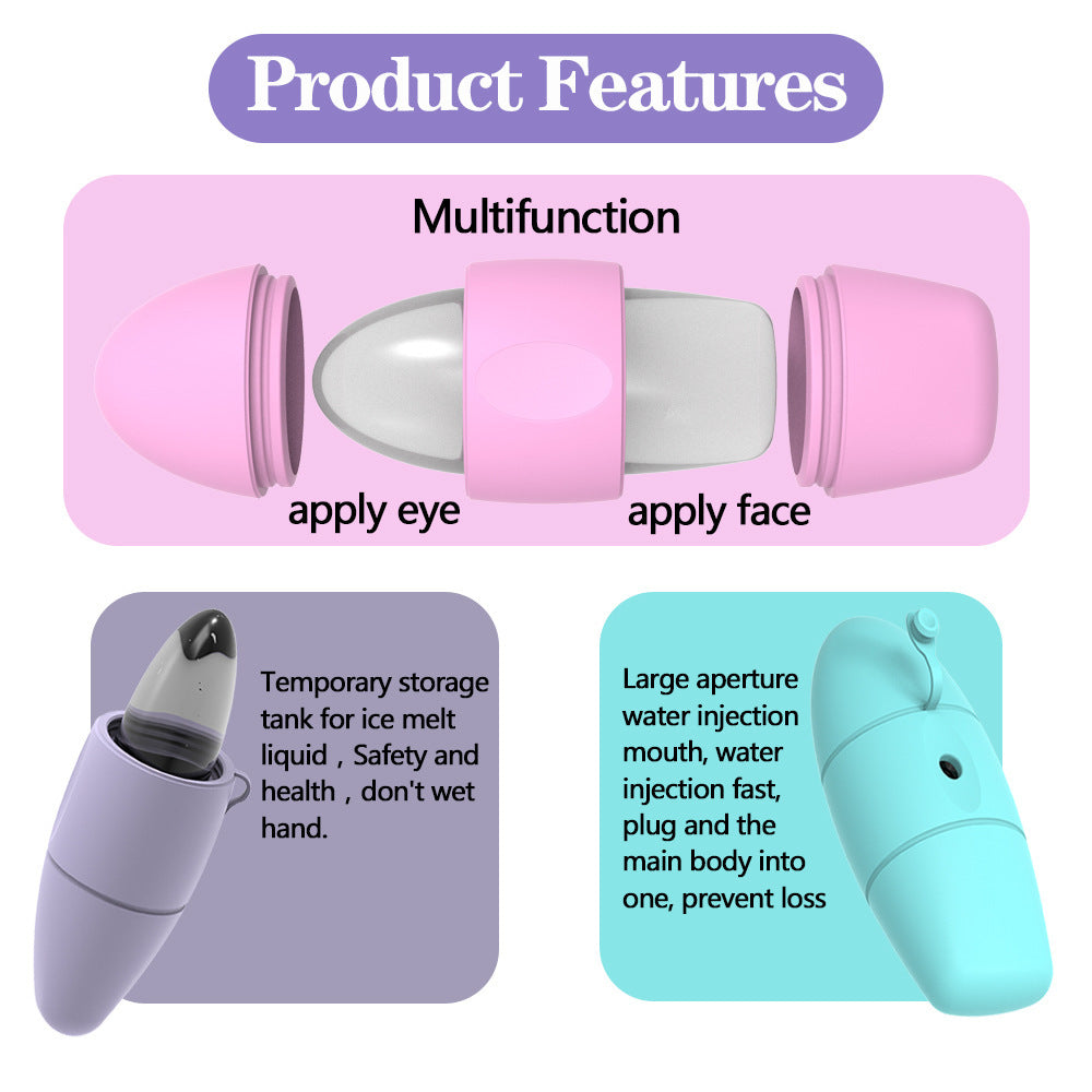 Silicone Ice Roller for Face & Eyes – Skin Tightening, Puffiness & Dark Circle Remover