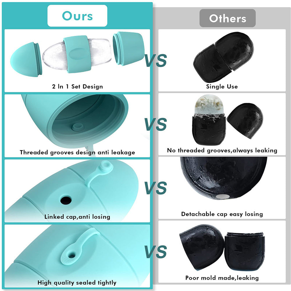 Silicone Ice Roller for Face & Eyes – Skin Tightening, Puffiness & Dark Circle Remover