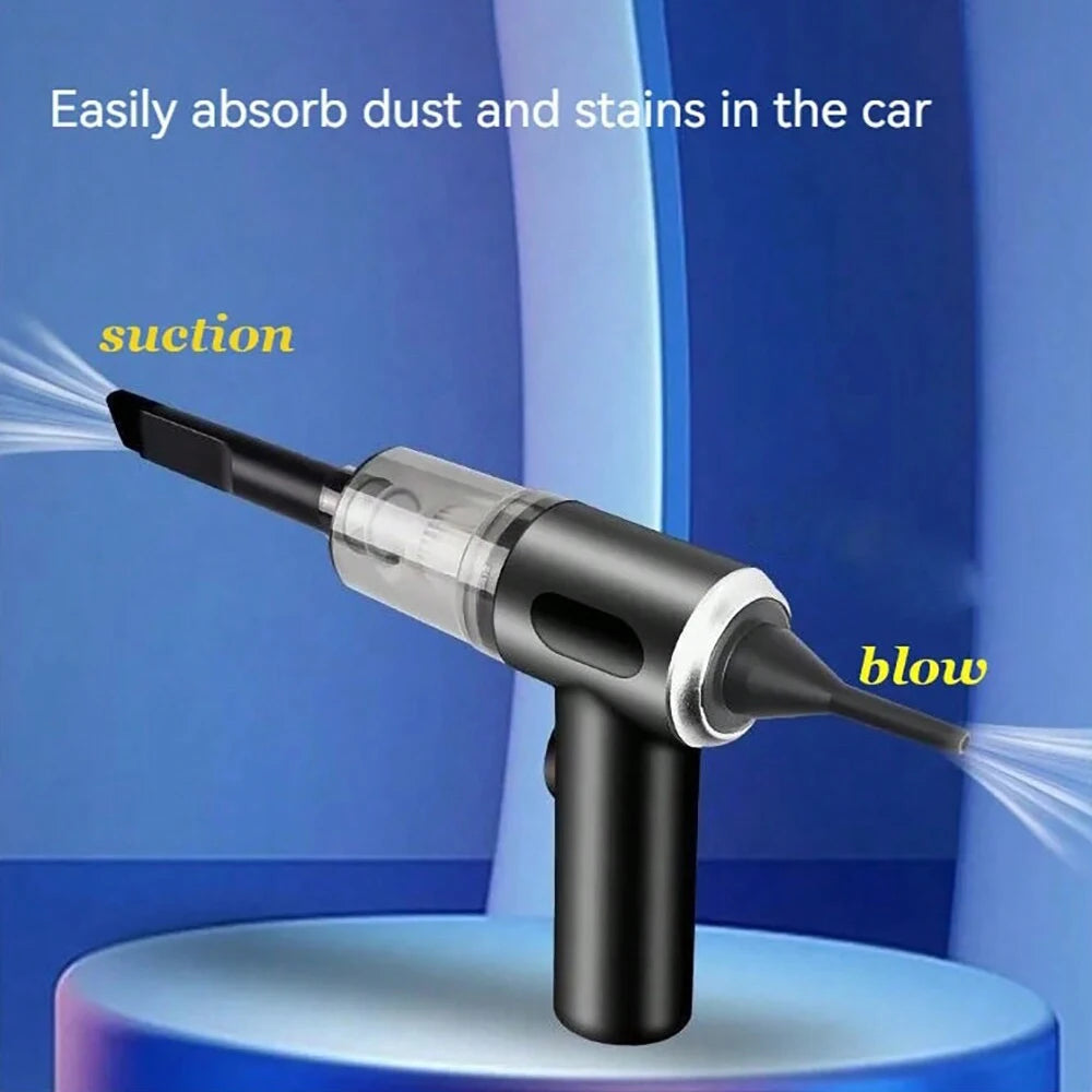 Cordless High-Power Car Vacuum Cleaner – USB Rechargeable