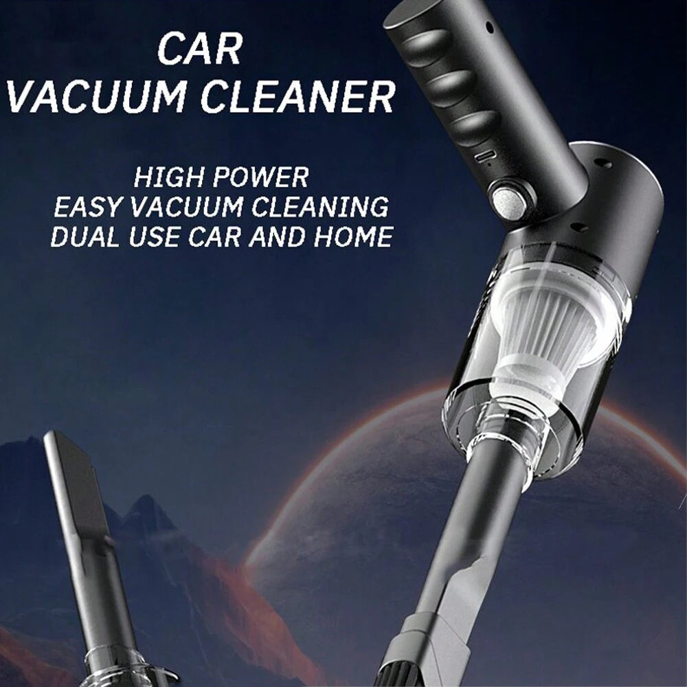 Cordless High-Power Car Vacuum Cleaner – USB Rechargeable