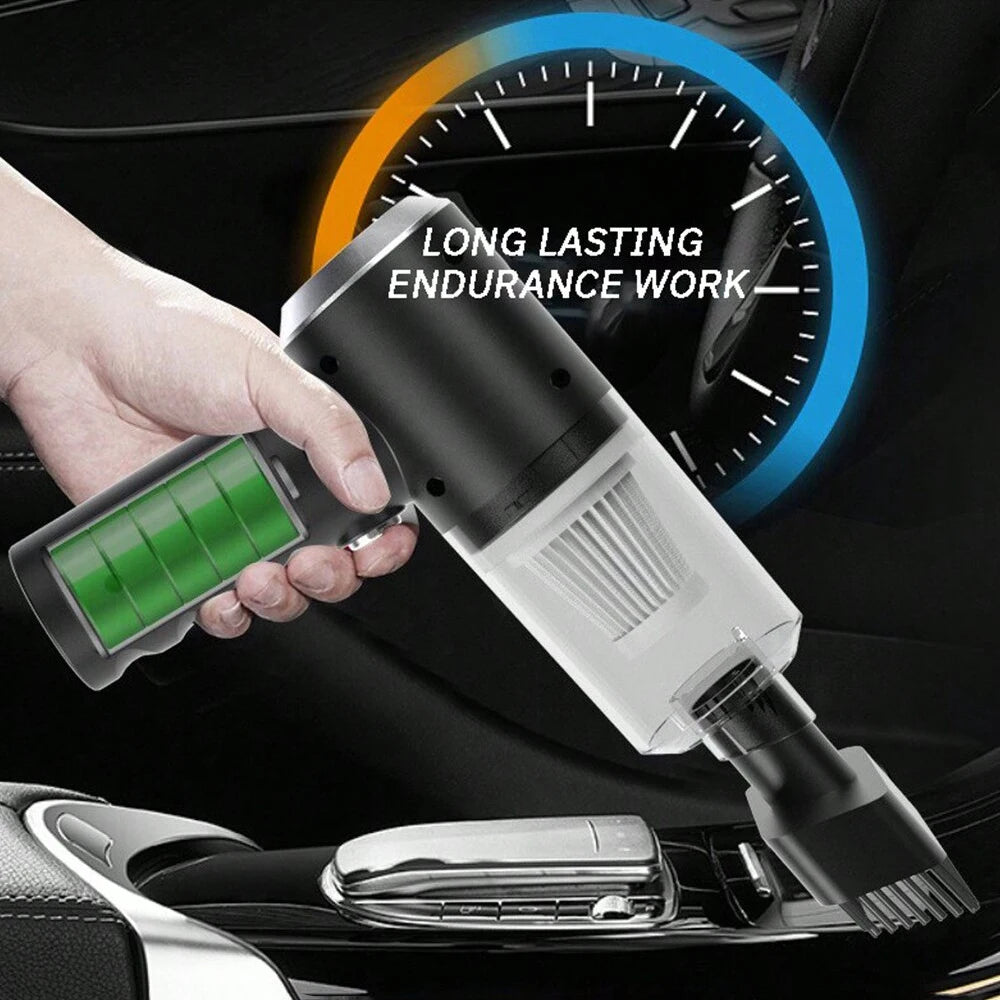 Cordless High-Power Car Vacuum Cleaner – USB Rechargeable