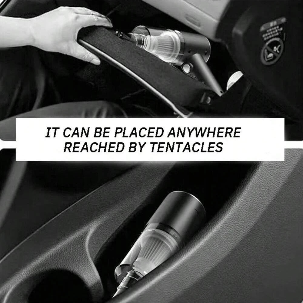 Cordless High-Power Car Vacuum Cleaner – USB Rechargeable