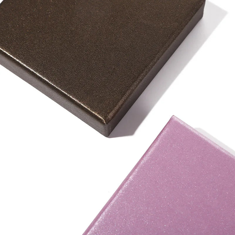 10x10x2cm Jewelry Necklace Box 16 Colors Square Pull-Out Style Travel Jewelry Box Storage Organizer Surprise Gift Packaging Case