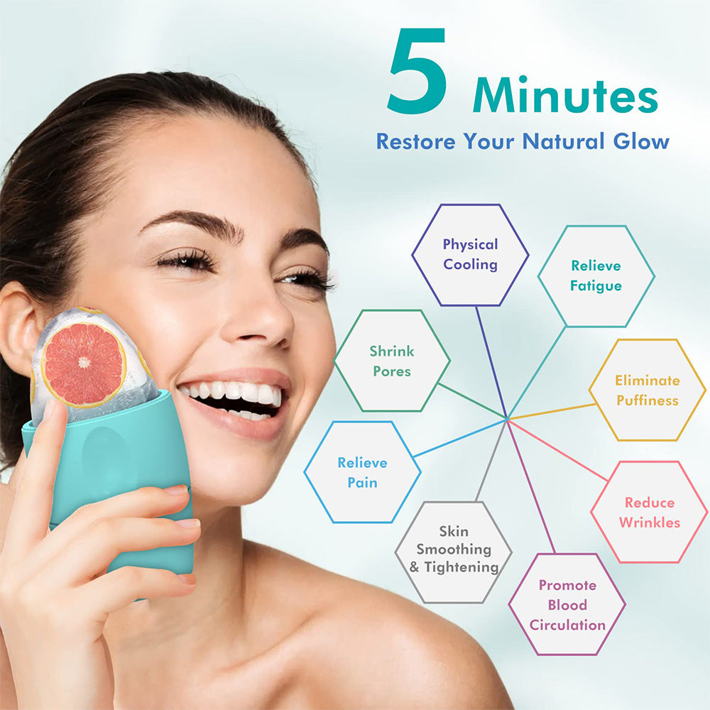 Silicone Ice Roller for Face & Eyes – Skin Tightening, Puffiness & Dark Circle Remover