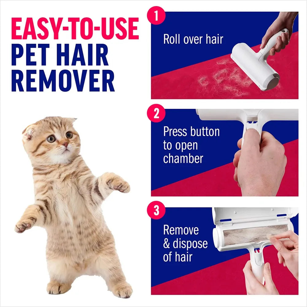 Reusable Pet Hair Remover Roller – Remove Dog & Cat Hair from Furniture in Seconds