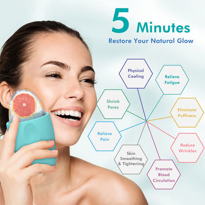Silicone Ice Roller for Face & Eyes – Skin Tightening, Puffiness & Dark Circle Remover